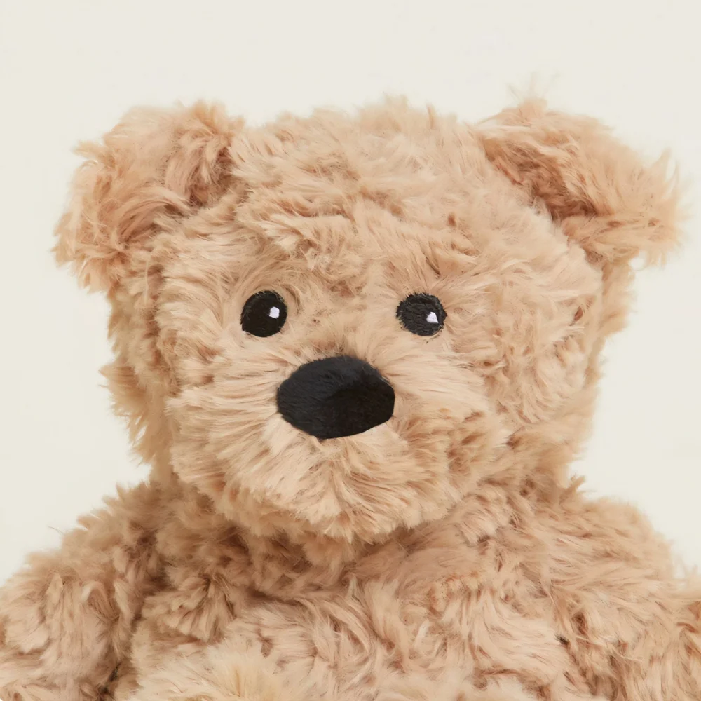 Warmies Brown Curly Bear Junior - Picture 2 of 14